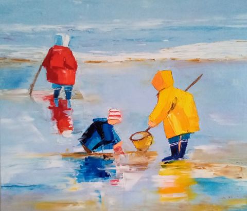 Jeux d'enfants à marée basse